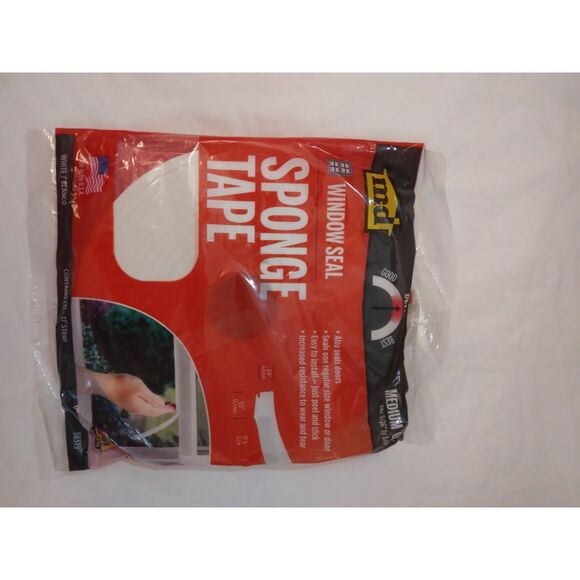 🌍5/$10🌏 MD White Sponge Window Seal Peel and Stick 17ft - Picture 2 of 4
